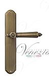 Дверная ручка Venezia на планке PL02 мод. Castello (мат. бронза) проходная